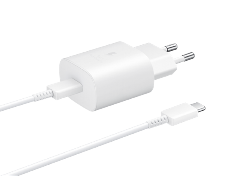 Samsung Type-C + kábel hálózati töltő, 25W