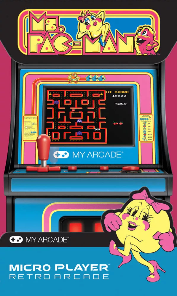 MY ARCADE DGUNL-3230 MS. PAC-MAN MICRO PLAYER RETRO ARCADE 6.75"