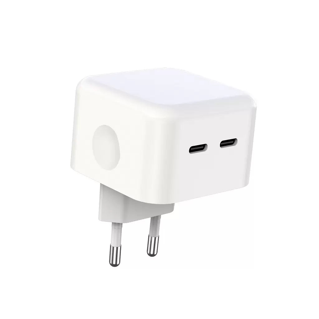 HÁLÓZATI TÖLTŐ ADAPTER 2*USB-C FEHÉR