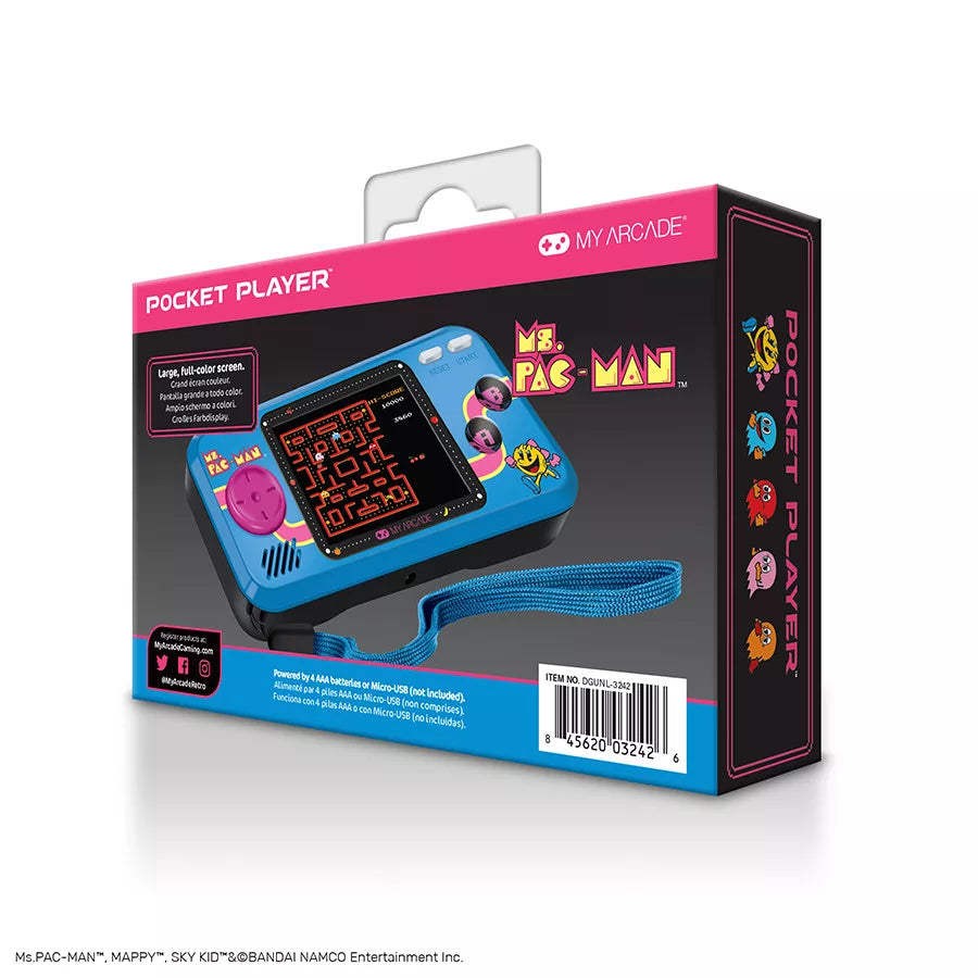 MY ARCADE DGUNL-3242 MS. PAC-MAN 3IN1 POCKET PLAYER