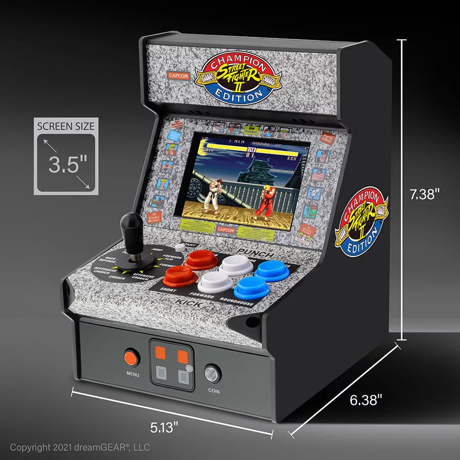MY ARCADE DGUNL-3283 STREET FIGHTER II CHAMPION EDITION MICRO ARCADE 7.5"